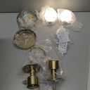 Battery Operated Wall Sconces Set of 2 5200mAh Rechargeable Gold Crystal Glass, 15 Colors & 10-Level Dimmable, Wireless Wall Lights for Living Room & Bedroom
