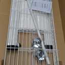 P6C Rolling Clothes Rack with Cover, Covered Clothing Racks Heavy Duty, Portable Closet for Hanging Clothes, Garment Racks on Wheels, White Closet Rack with White Cover, Max Load 365LBS