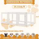 Acrylic Dog Playpen Indoor for Small Dogs & Puppies | Provided by LESHIGE, Clear Pet Playpen, Easy Assemble, Modern No-Bar Design, Escape-Proof & Sturdy, 23.6", 10 Panels, White