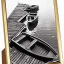 Giverny 8x10 Picture Frames, Gold Photo Frames for Wall or Tabletop Display, Simple Design Glossy Finish Frame Perfect for Home Decoration, Office, Hotel and Various Ceremonies Praties