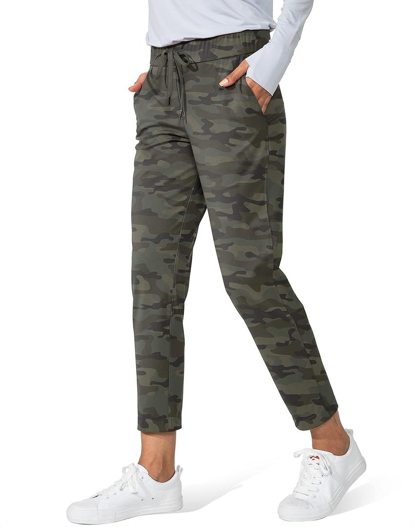 G Gradual Women's Pants with Deep Pockets 7/8 Stretch Ankle Sweatpants for Golf, Athletic, Lounge, Travel, Work (M)
