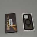 Compatible with iPhone 14 Pro Case with Magnetic Ring Stand [Compatible with Mag-Safe] [Built-in Screen Protector] Military-Grade Drop Protection Matte Translucent Phone Case, Black