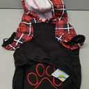 KOOLTAIL Plaid Dog Hoodie Pet Clothes Sweater with Hat and Pocket for Small Medium Large Size Dogs, Soft Winter Warm Dog Cold Weather Coat, Fleece Fall Dog Hooded Sweatshirt for Puppy Cats,Blue XL/XXL