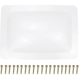 RV Skylight Replacement Cover 18x26 Fitting 14" x 22" Rectangle UV Resistant Shatterroof for Camper Trailer Roof Skylight, Isolate Excess Heat, Universal Outer Dome (White)