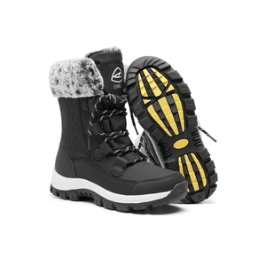EARLDE Women’s Snow Boot With Waterproof Lace Up Mid-Calf Outdoor Winter Deep Tread Rubber Sole, 8