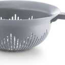 YBM HOME 9.75 Inch Plastic Strainer Colander with Long Handle  Made of Food Safe BPA-Free Plastic - Use for Pasta, Noodles, Spaghetti, Vegetables and More 31-1130-gray (1, Gray)