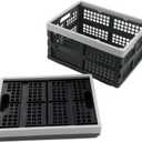 16-Liter Collapsible Storage Crates/Stackable Storage Container Basket, Set of 2