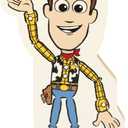 Disney Pixar Toy Story 2 Cowboy Woody Shelf Sitter Decor - Chunky Wood Block Cutout for Kids' Bedroom, Play Room or Nursery (Brown)