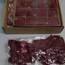 Knitgrip 25 Pcs Burgundy Velvet Tree Topper Christmas Ornaments Include Large Christmas Bows Tree Topper 12 Xmas Velvet Balls 12 Burgundy Bows for Xmas Holiday Door Fireplace Wall Party Decor