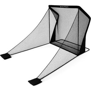 Golf Practice Net Compact Golf Hitting Net with Steel Frame and Side Net Protection Indoor & Outdoor Golf Training Net for Backyard, Garage, or Simulator Use 7.5 & 10 ft
