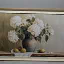 InSimSea Large Framed Wall Art Canvas Print Home Decor White Hydrangea Oil Painting Pictures Room Aesthetic Flower Lemon Prints Farmhouse Decoration Bedroom Bathroom Decor Kitchen Office 24 x 36 Inch