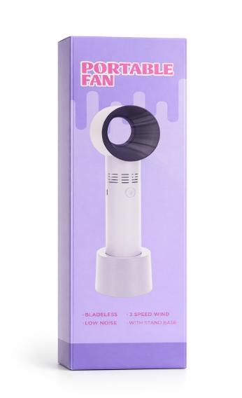 PORTABLE FAN with Stand Base, 3 Speed Wind Bladeless, Low Noise 