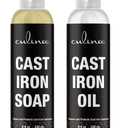 Cast-Iron Cleaning Kit, A Cleanser and Cleaner 8 oz Bundled with Cast-Iron Conditioner Oil 8 oz by Culina Kosher Certified