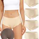 LEVAO Camel Proof Seamless Underwear for Women S-XXL (Beige)
