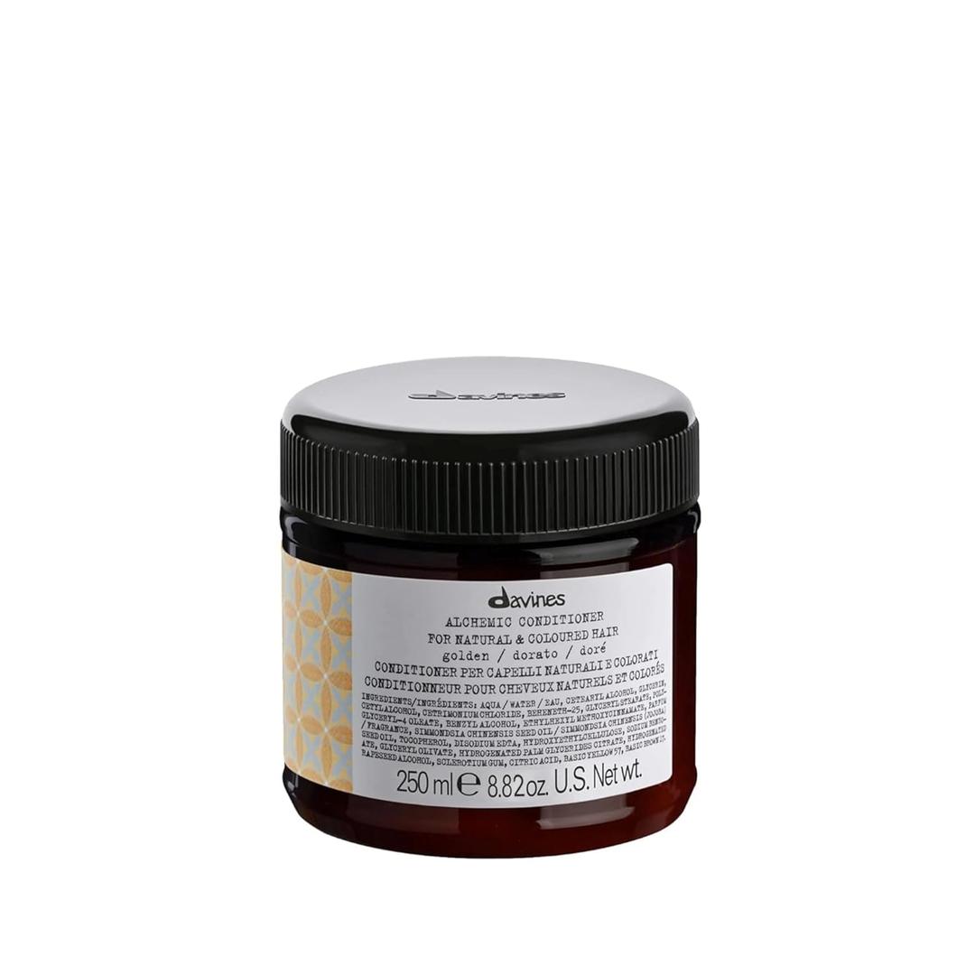 Davines Alchemic Conditioner, Color-Safe Nourishment To Illuminate And Enhance Color Treated Hair, Various Shades, 8.8 oz. (Golden)