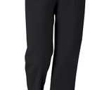 keriffe Linen Casual Pants for Women High Waist Elastic Summer Beach Vacation Outfits with Pockets (Black, M)