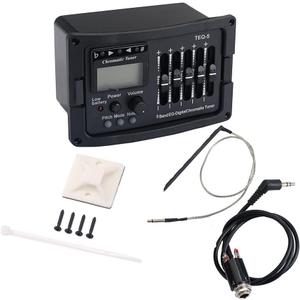 5 Band Acoustic Guitar Preamp EQ Equalizer Acoustic Guitar Amplifier Digital Chromatia Tuner Piezo Pickup for Acoustic Guitar Accessory (TEQ5)