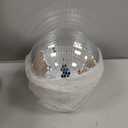 12/16/20 Large Disco Ball,Silver Hanging Party Mirror Ball with Hanging Disco Balls for DJ Club,Mirrorball with Reflective GlassParty, Wedding Decoration, Disco Ball Decor (Silver 12IN)