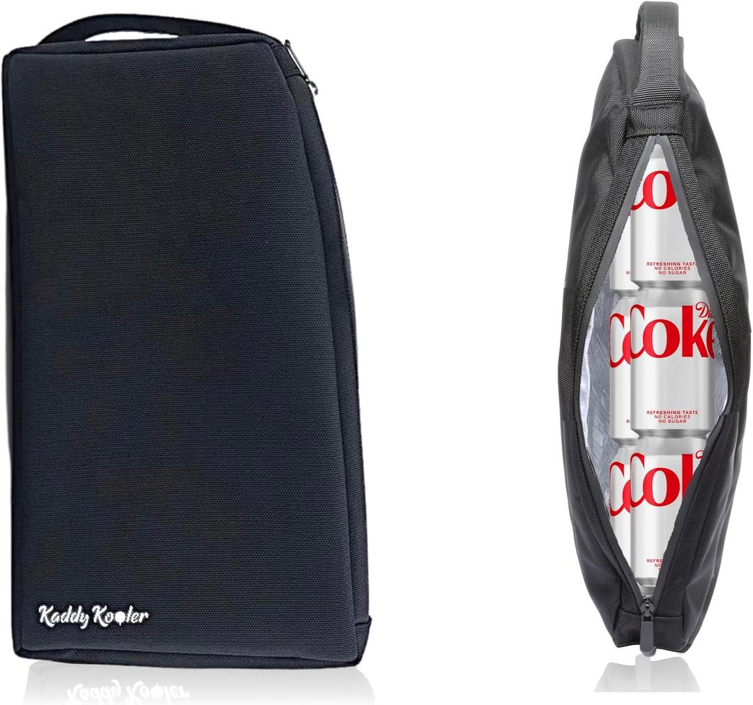 Insulated Golf Bag Cooler for 9 Cans or 2 Bottles, Long- Lasting 5 Hour Cooling, Slim Fit with Heavy-Duty Handle, Leak-Resistant, Durable Oxford Polyester with Strong Zipper