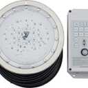 10 Inch LED Multicolor Inground Pool Light  Stainless Steel Housing, 50ft Cord, RGB Controller for Wet Niche
