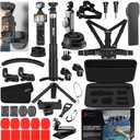 Accessories Kit for DJI Osmo Pocket 3 Creator Combo Case Magnetic Bracket Mount Selfie Stick Tripod Glass Screen Protector Suction Cup Chest Head Strap Backpack Clip Bundle for Pocket3 58E
