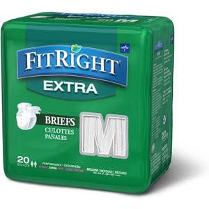 Extra OptiFit Heavy Absorbency Adult Diapers, FSA/HSA Eligible,80 Count, Waist Size 32"-44" ,M , Incontinence Briefs for Men and Women, Disposable, Moisture Wicking, Leak Protection
