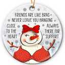 Friendship Christmas Ornaments 2025, Funny Friends Gifts for Hanging Christmas Decorations, Cute Friendship Ornaments for Women, Sisters, Double Sided Ceramic Ornament, Bestie Gifts (17)