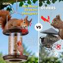 iBorn Bird Feeder Metal Squirrel Chew Proof Bird Feeders for Outdoors Hanging Outside for Cardinal, Holds 1.5LB Seed with 3 Perchs, Brushed Coffee (Seed is not Included)