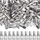 FANDAMEI 200 PCS 5mm Shelf Pins, Shelf Pegs, Metal Nickel Shelf Pins, Shelf Support Pegs, Cabinet Shelf Pegs, Shelf Pegs for Shelves, Shelf Pins 5mm, Spoon Shaped Cabinet Support Pegs Holder