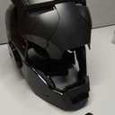 Iron Hero MK 5 Black Edition Helmet for Man 1:1 Wearable Collectible with Voice, Touch & Remote Control, LED Eyes & Realistic Sound Effects Cosplay & Display Prop Gift for Adults and Teens, Standard