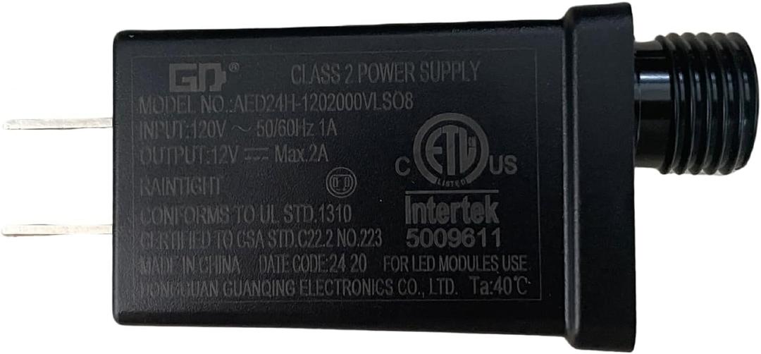 Christmas Inflatable Plug Replacement 2A, Plug for 8-12 ft Christmas Blow Up 12V Class 2 Power Unit Transformer US Plug for Xmas Inflatable for 1.2A 1.5A Blower