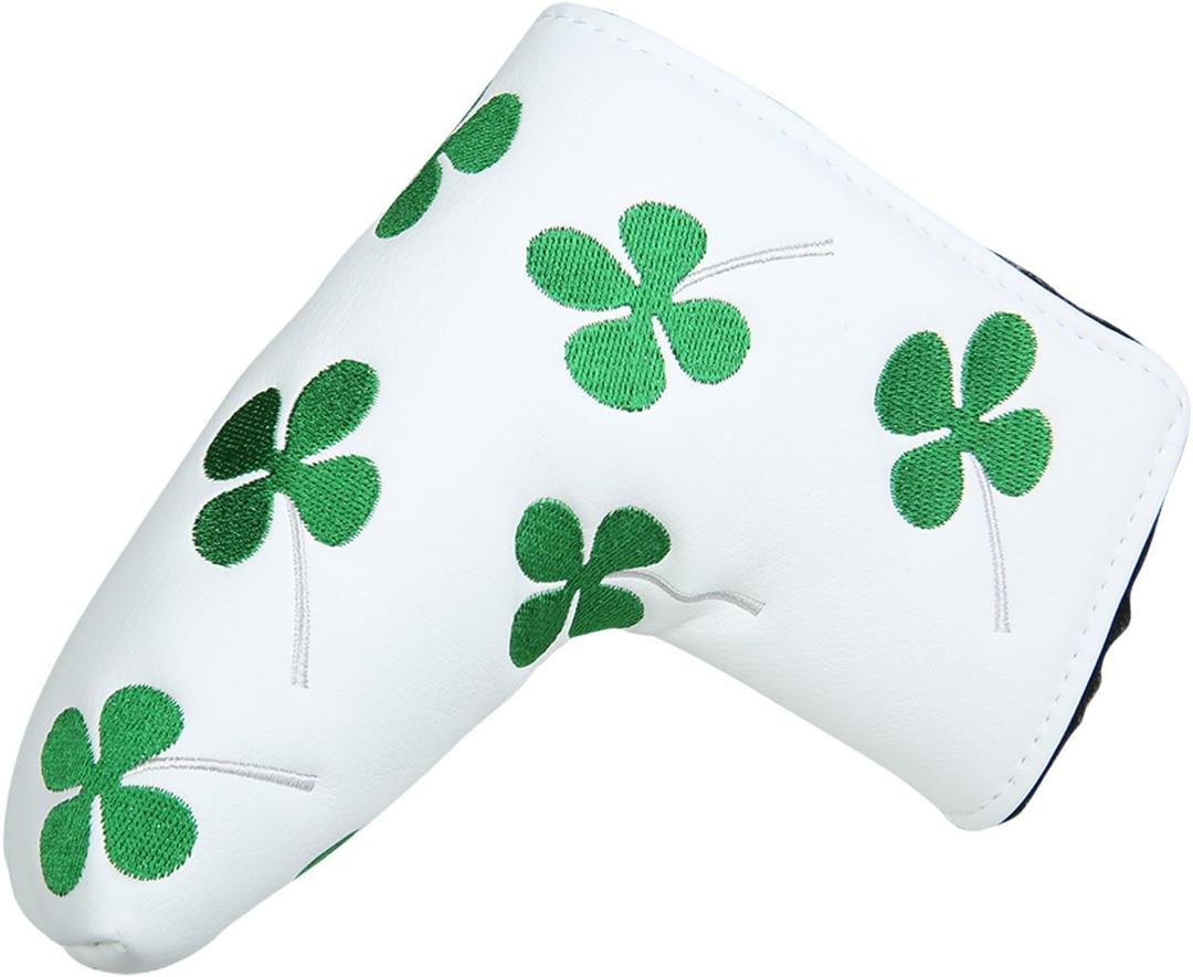 Sword &Shield sports Lucky Clover Putter Head Cover Four Leaf Clover Headcover for Scotty Cameron Ping Odyssey Taylormade (White) Sword &Shield sports Lucky Clover Putter Head Cover Four Leaf Clover Headcover for Scotty Cameron Ping Odyssey Taylormade (White)