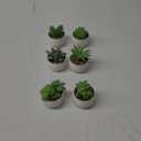 Der Rose Set of 6 Succulents Plants Artificial in Pots Small Fake Plants for Bedroom Aesthetic Living Room Shelf Bathroom Decor Office Desk Accessories