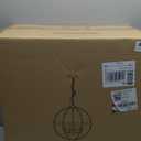 Treekee Rustic Chandelier, 14" Gold Glass Cover Luxurious Hanging Light, 3-Light Globe Vintage Pendant Ceiling Light Fixtures for Living Room Entryway Dining Room