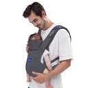 Baby Carrier Newborn to Toddler,Newborn Carrier with Head Support, Cozy Baby Holder Carrier for Dad Mens (All-Gray)