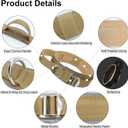 Tactical Dog Collar for Medium & Large Dogs - Military Nylon Training Collar with Control Handle, Adjustable Reflective Collars with Metal Buckle for Training Walking Khaki