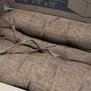 ELFJOY Tufted Chair Cushions for Dining Chairs Set of 4 Premium U-Shaped Chair Pads with Ties Comfortable Seat Cushion for Kitchen Office Dining Room (17"x 16"x 3" Coffee)