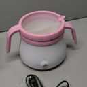 Party Desserts Candy and Chocolate Melting Pot with 2 Pots, Mini Electric Fondue Pot, Melts Candy Chocolate in a Couple of Minutes, Ideal for Cake Pops Cookies Cakes, 2.5 Cups, Pink
