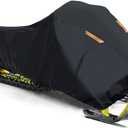 Snowmobile Cover Heavy Duty 420D Oxford Universal Trailerable Snowmobile Storage Cover, Compatible with P-olaris Ski-Doo A-rctic Cat Y-amaha L-ynx C-amso C-FMOTO (Black, 115" L x 51" W x 48" H)