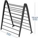 Whitmor Spacemaker Folding Drying Rack, Indoor Clothes Organizer with Patent-Pending Design, Space Saving, 6" L x 26" W x 51.5" H, Black Deluxe