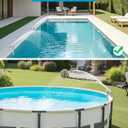 2025 Upgrade Pool Fountain for Above and Inground Pools, 360 Adjustable Wide Waterfall Sprinkler with Extension Tube, Cooling & Relaxation Swimming Pool Accessories (Grey) (Gray)