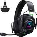 Wireless Gaming Headset with Noise Canceling Mic (Dark Black)