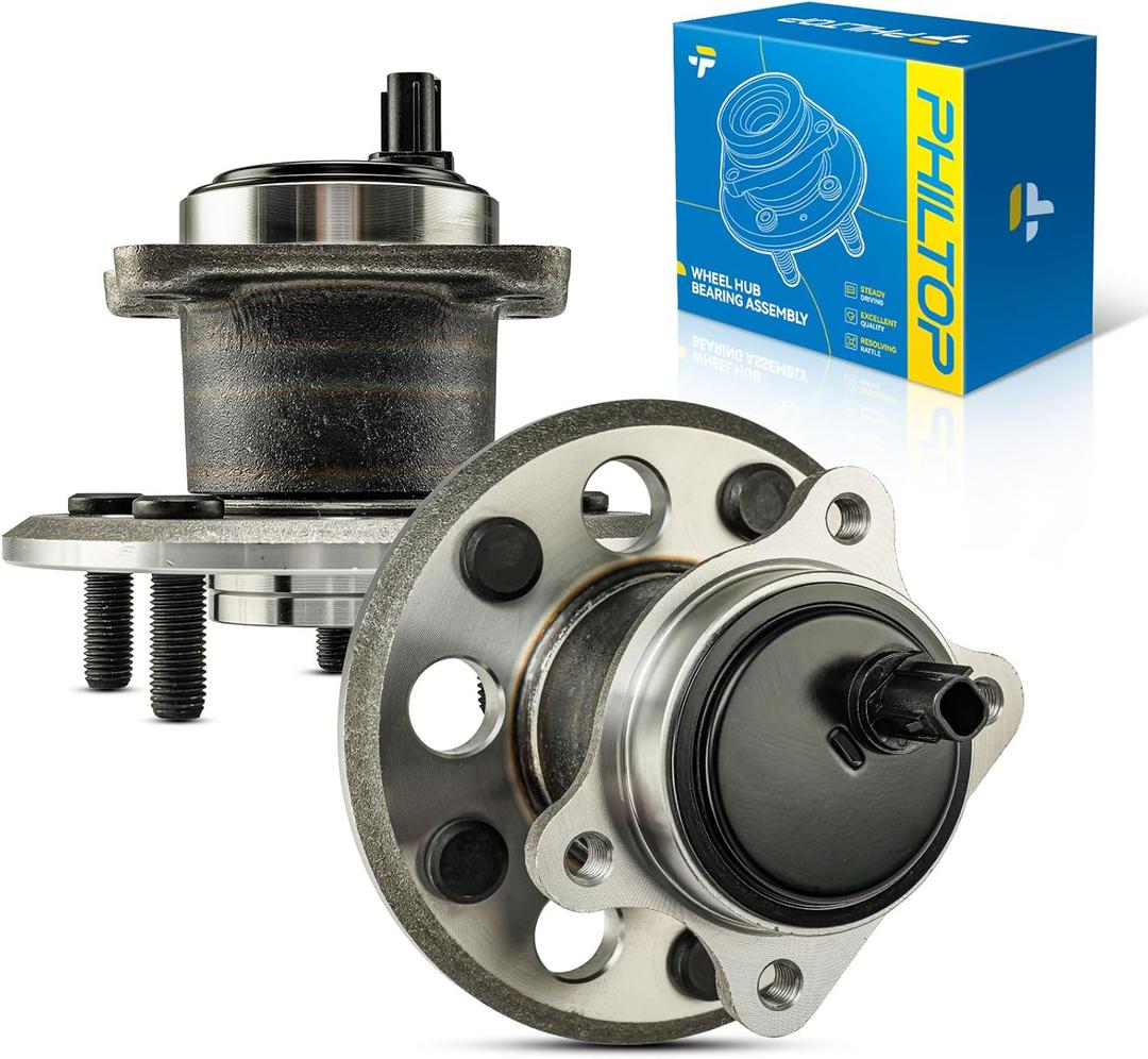 PHILTOP 512454/512455 Rear Wheel Hub Assembly Fit for Toyota Camry 2012-2017, Toyota Avalon 2013-2018 Wheel Hub Bearings