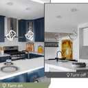 Modern Pendant Light Fixtures,6000K Cool White Chrome Led Pendant Lights for Kitchen Island,Adjustable Kitchen Island Hanging Light Fixture for Dining Room Bedroom Sink, 1 Pack