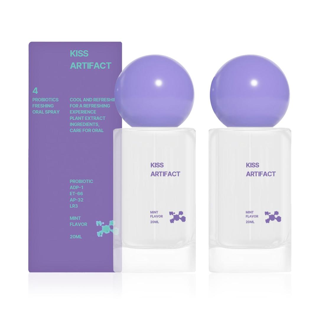 2Pcs Probiotic Oral Spray for Long-Lasting Freshness, Alcohol-Free Oral Spray with Probiotics for Breath Care, Convenient Travel-Sized Breath Spray (20ml/0.68floz)