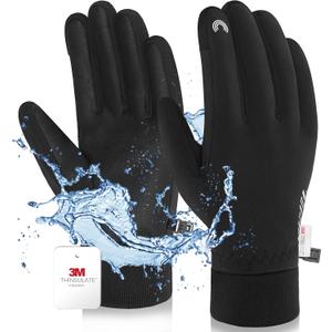 RIGWARL Waterproof Gloves for Cold Weather with 3M Thinsulate, Extreme Cold Winter Snow Glove 7 Layer Thermal Men Women/Youth (117 Colder Plus-(85% Warm&waterproof)-black)