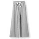 Chicduo Girls Wide Leg Sweatpants Straight Leg Jogger Sweatpants Kids High Waist Baggy Loose Pants with Drawstring, 5-6 