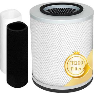 FR200 Replacement Filter Compatible with Austin Healthmate HM200 HM250 HM205 Air Purifiers, Models FR200 FR205 FR250, with 1 Activated Carbon filter + 2 Pre-Filters