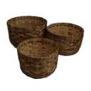 3pcs Woven Snack Storage Basket Handmade