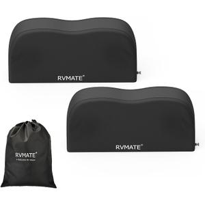 RVMATE Dual Axle Wheel Covers (2 Pack) - Fits 27"-30" Tires, Waterproof Anti-UV 420D Oxford Black Tire Covers for RV/Truck/Trailer